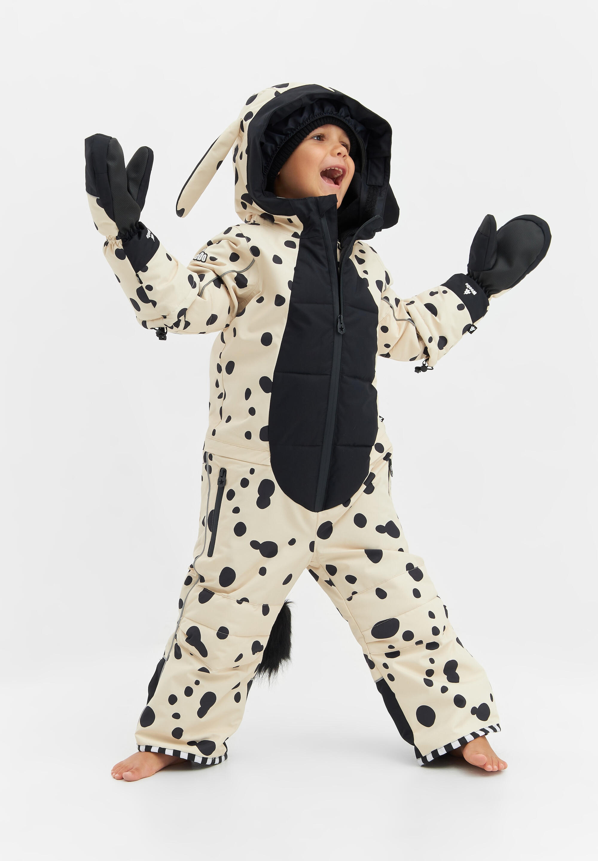 Tuta da neve PUPPYDO beige riscaldamento impermeabile 3/5