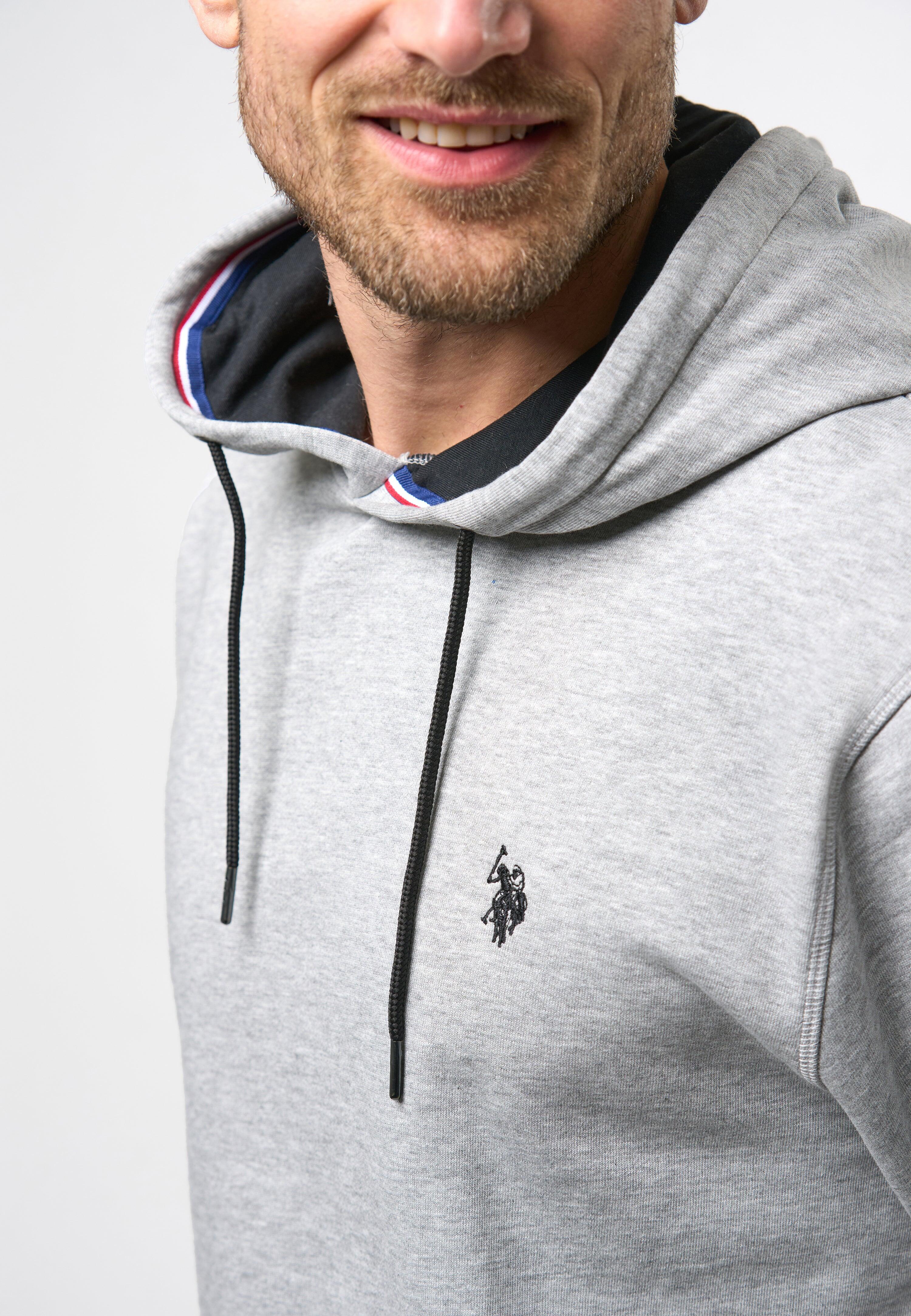 Sweatshirt U.S. POLO ASSN. Brayden pour hommes en pur coton - Gris Grand 2/3