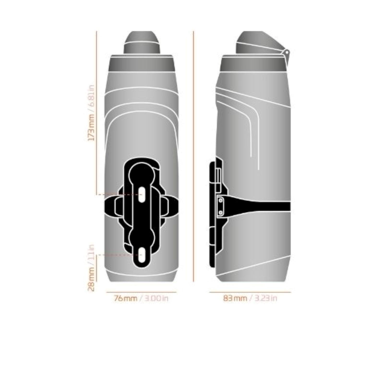 TWIST bottle 800 Solid Black + bike base 2/3