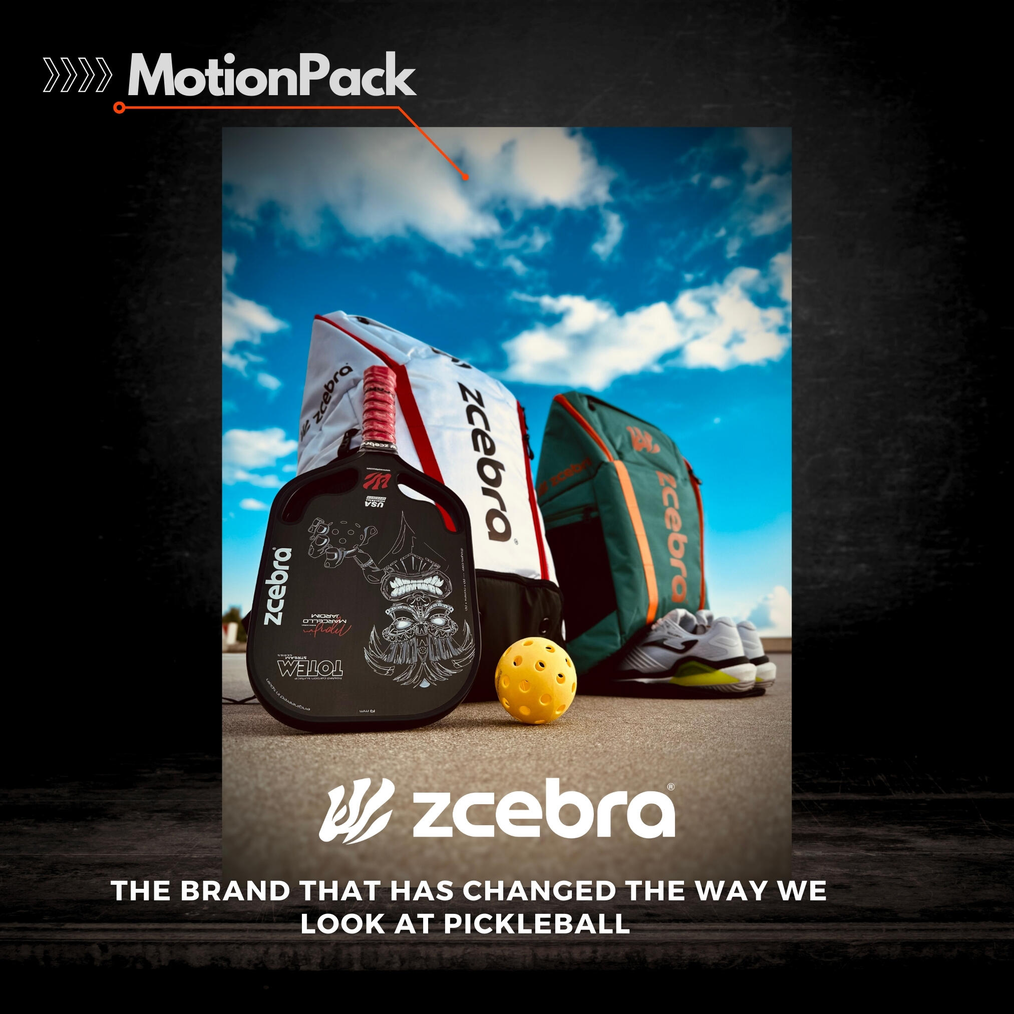 Pickleball Sport Zaino Tennis Paddle Tennis Zcebra MotionPack 50l 6/7