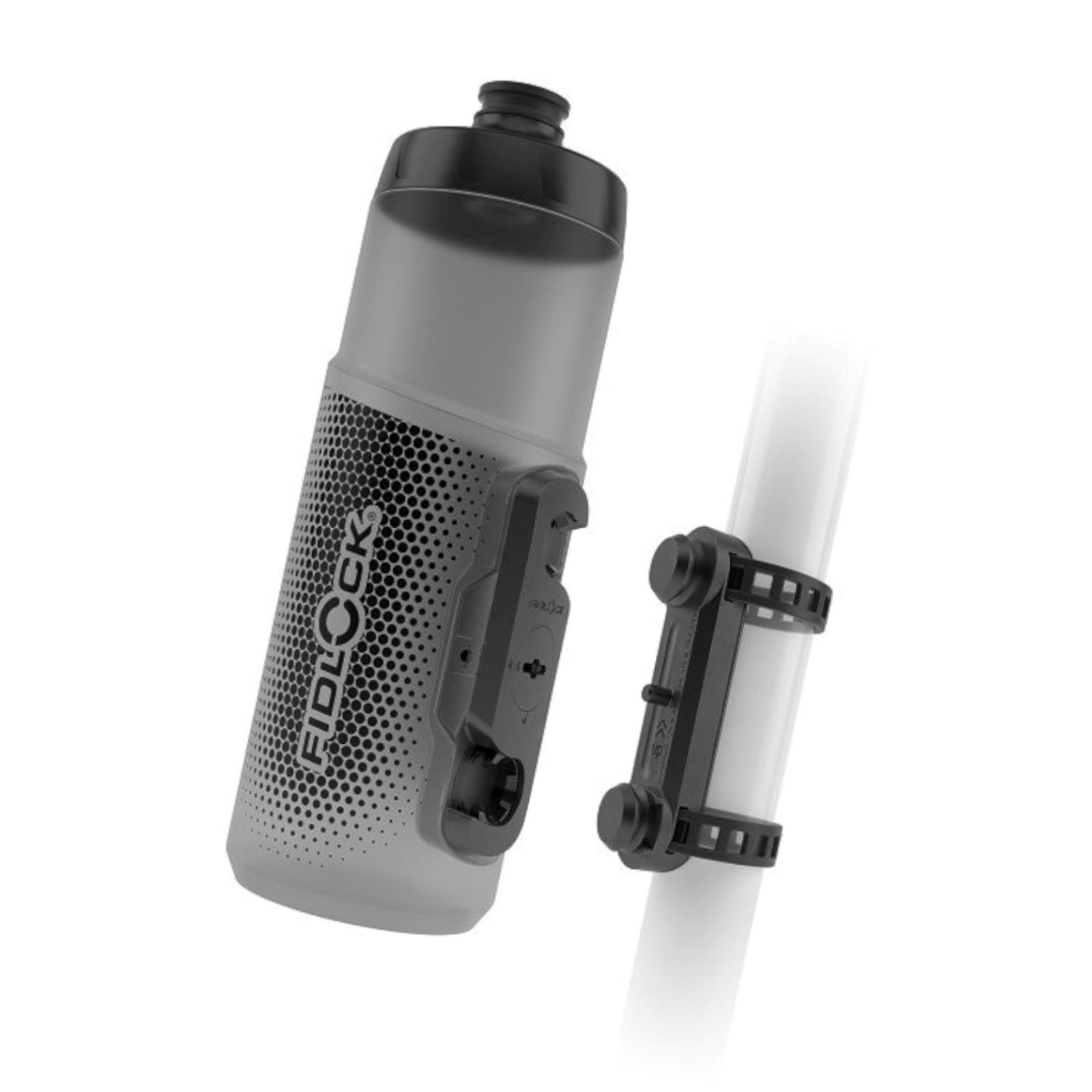 FIDLOCK TWIST fles 600 + uni voet - zwart