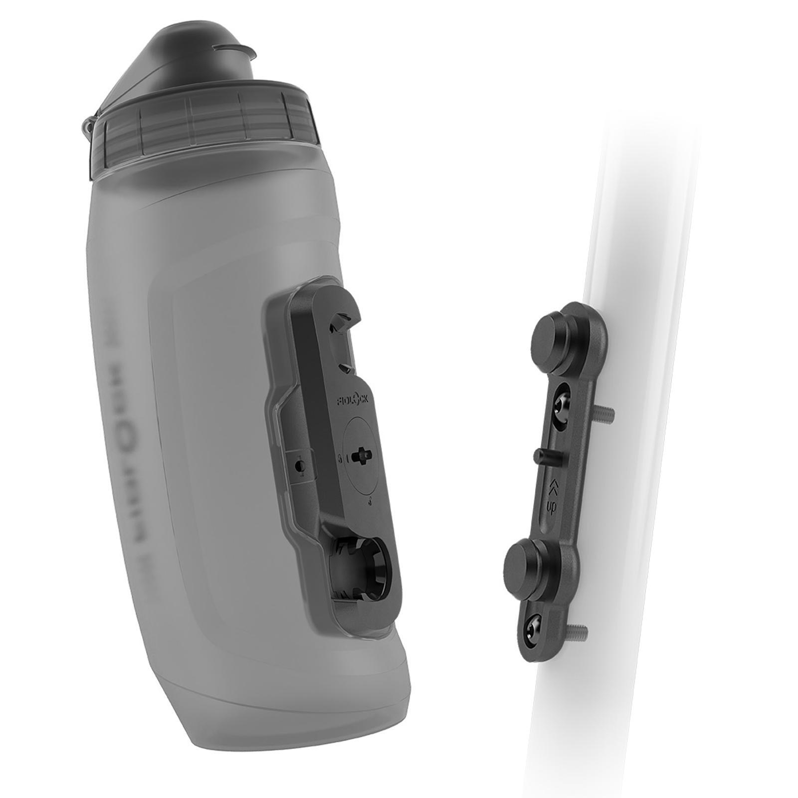 FIDLOCK TWIST Bottle 590 + Bike Base Set - transparant zwart