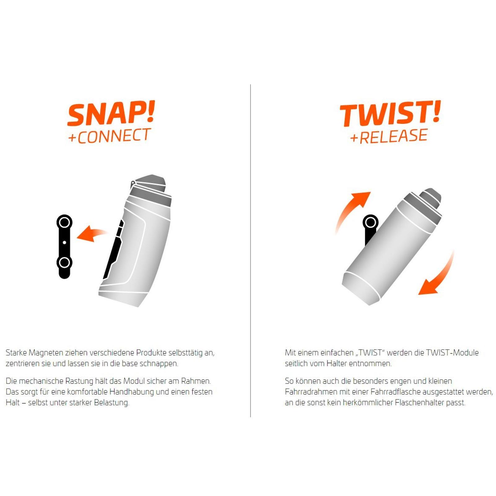 TWIST Bottle 590 + Bike Base Set - transparant zwart 4/7