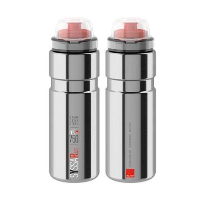 Elite Trinkflasche Syssa Race 750ml, silber glanz, Edelstahl