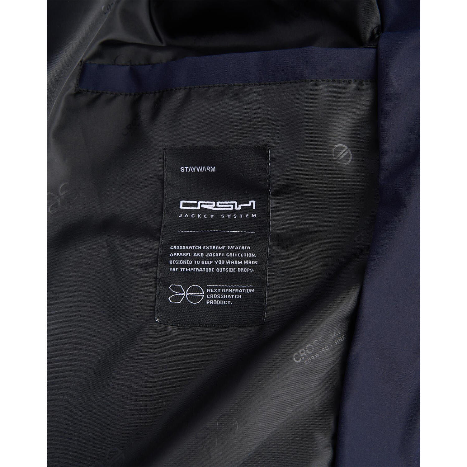 Giacca Imbottita Goffrato Uomo Crosshatch Kampleys Blu Navy 4/4