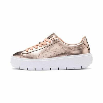 Zapatillas Casual de Mujer Puma Basket Platform Trace Luxe Marrón
