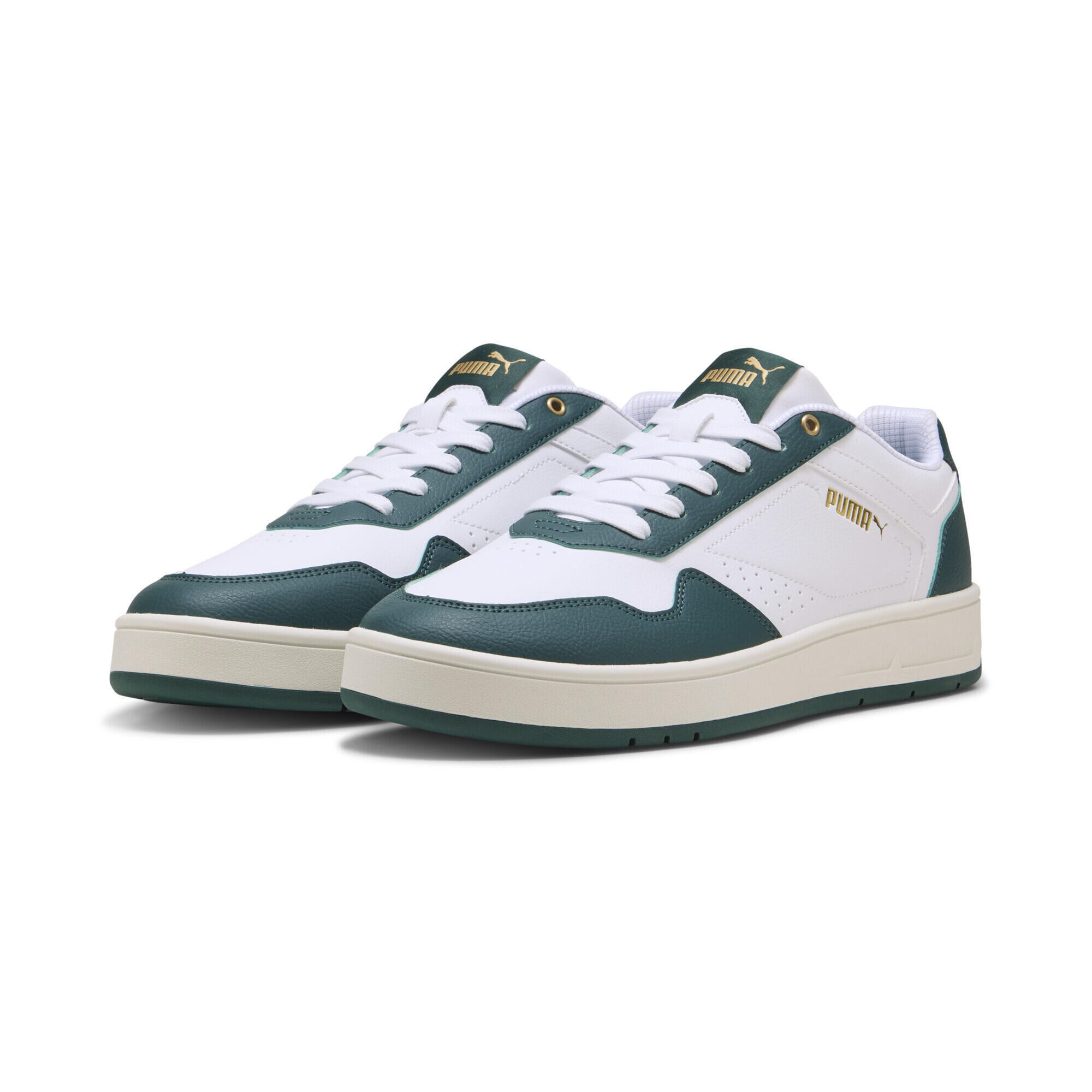 Court Classic sneakers PUMA White Dark Myrtle Gold Green 2/7