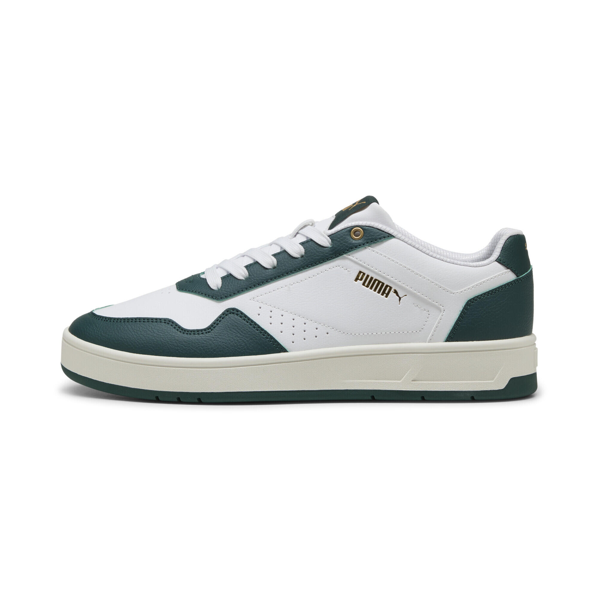 Court Classic sneakers PUMA White Dark Myrtle Gold Green 5/7