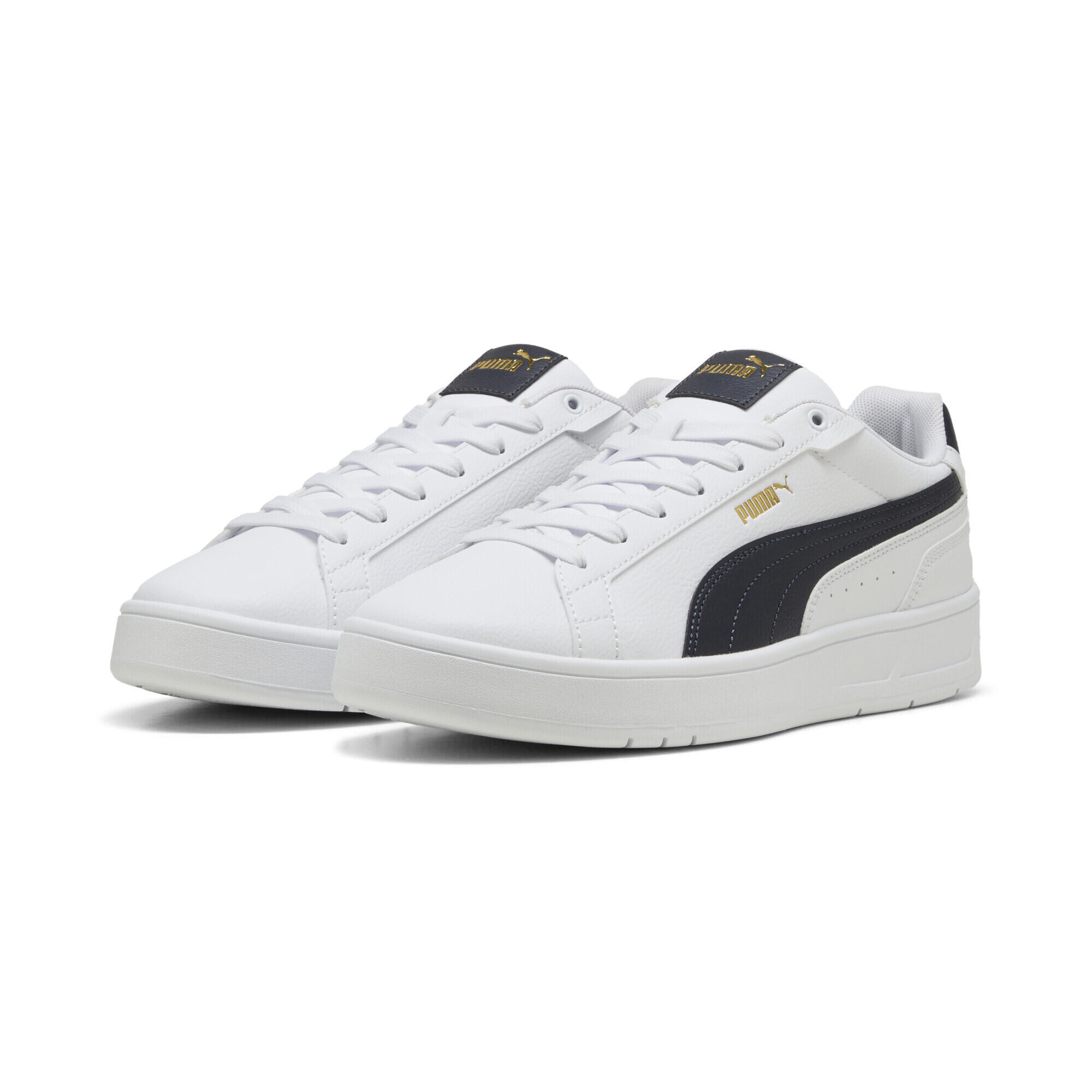 Puma - Sneakers Court Classico Unisexe Puma White New Navy Gold Blue - Baskets - Blanc|bleu - 41 - Decathlon