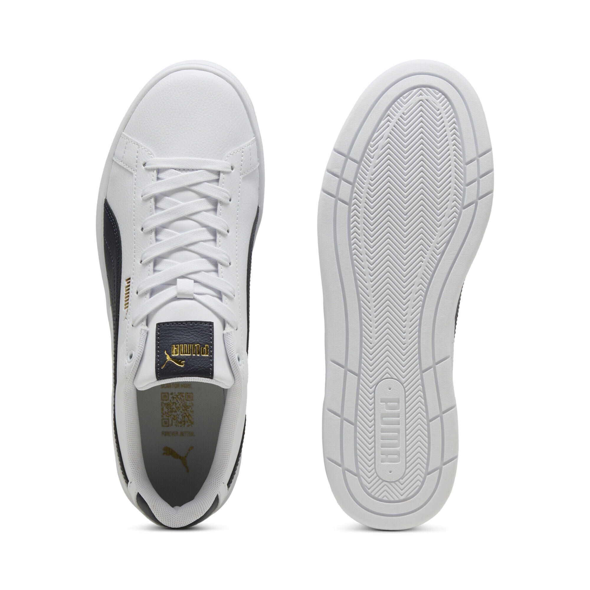 Sneakers Court Classic unisex PUMA White New Navy Gold Blue 4/7