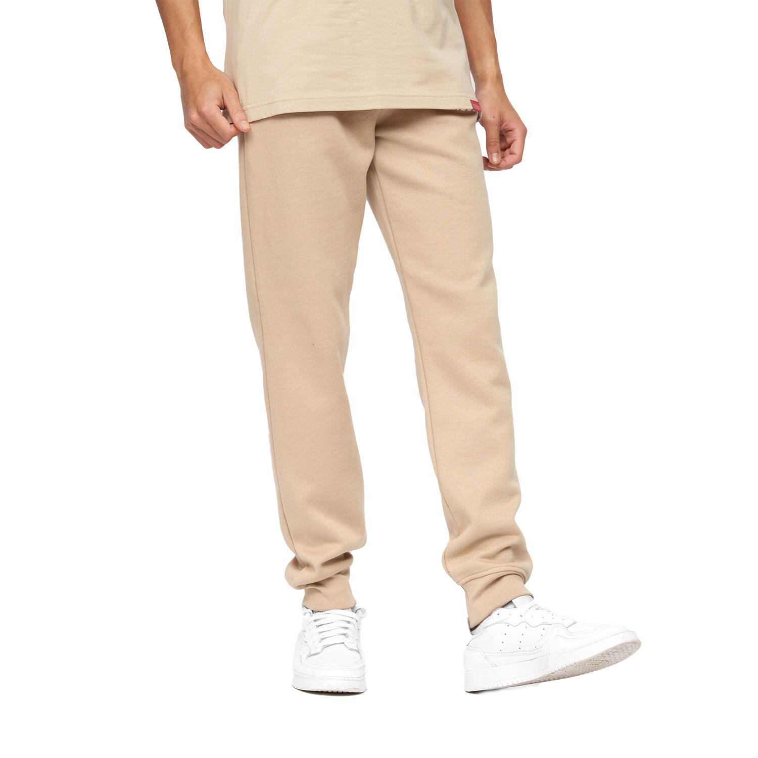 Mens Bellmant Logo Jogging Bottoms (Stone) 1/4