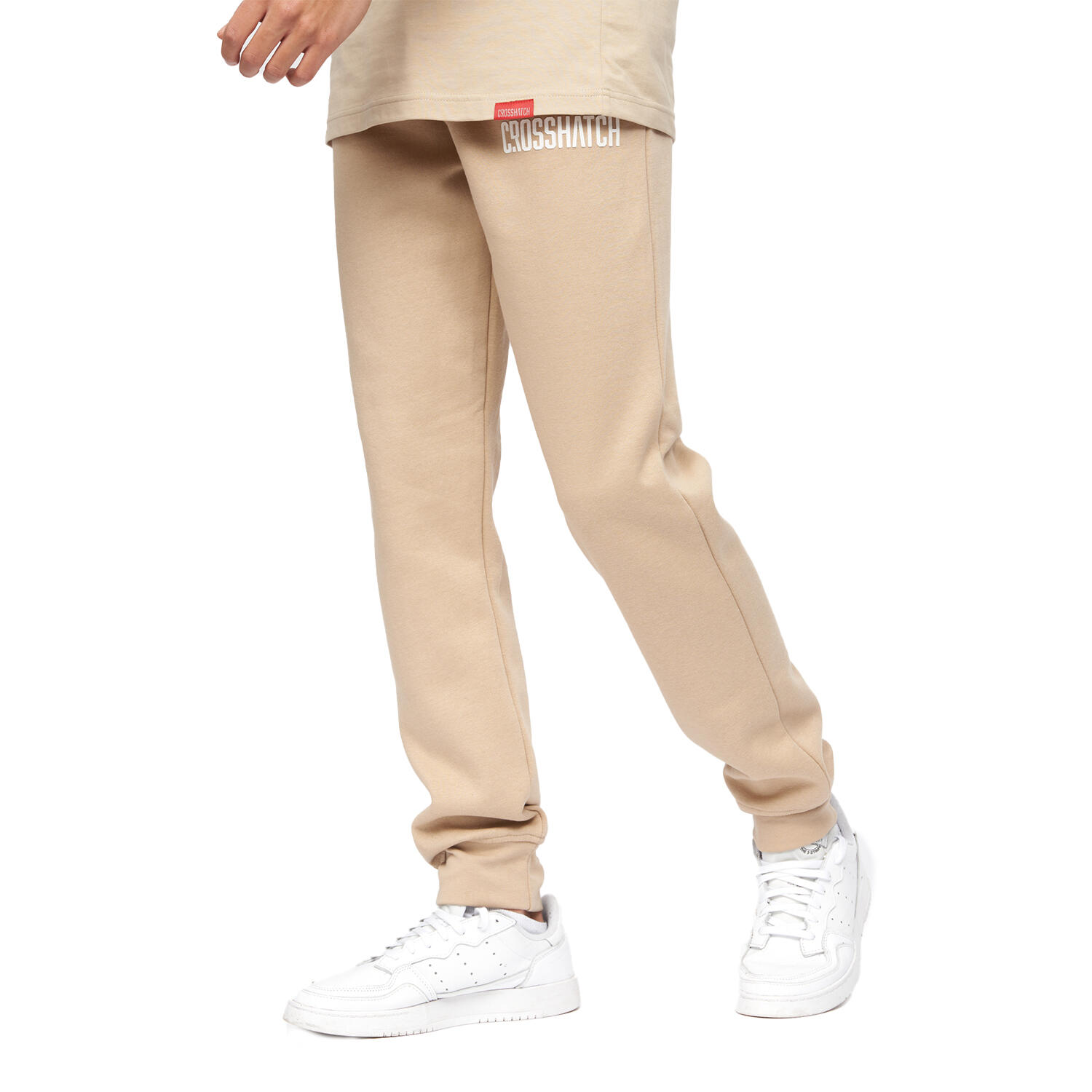 Mens Bellmant Logo Jogging Bottoms (Stone) 4/4