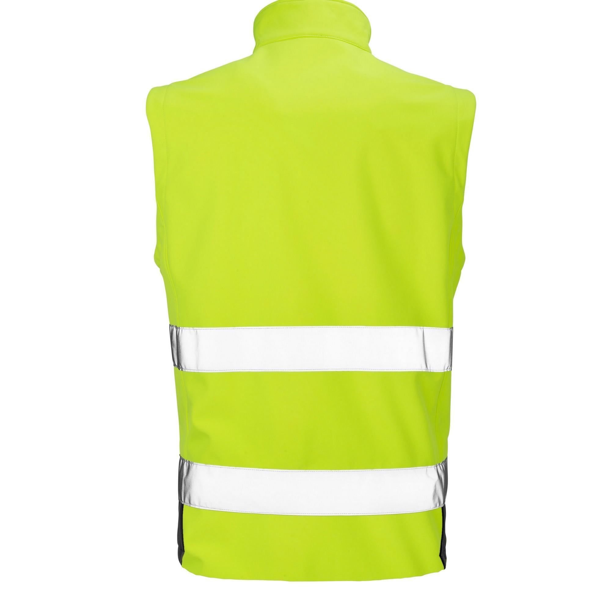 Colete Softshell HiVis para homem (Amarelo Fluorescente / Preto) 2/2