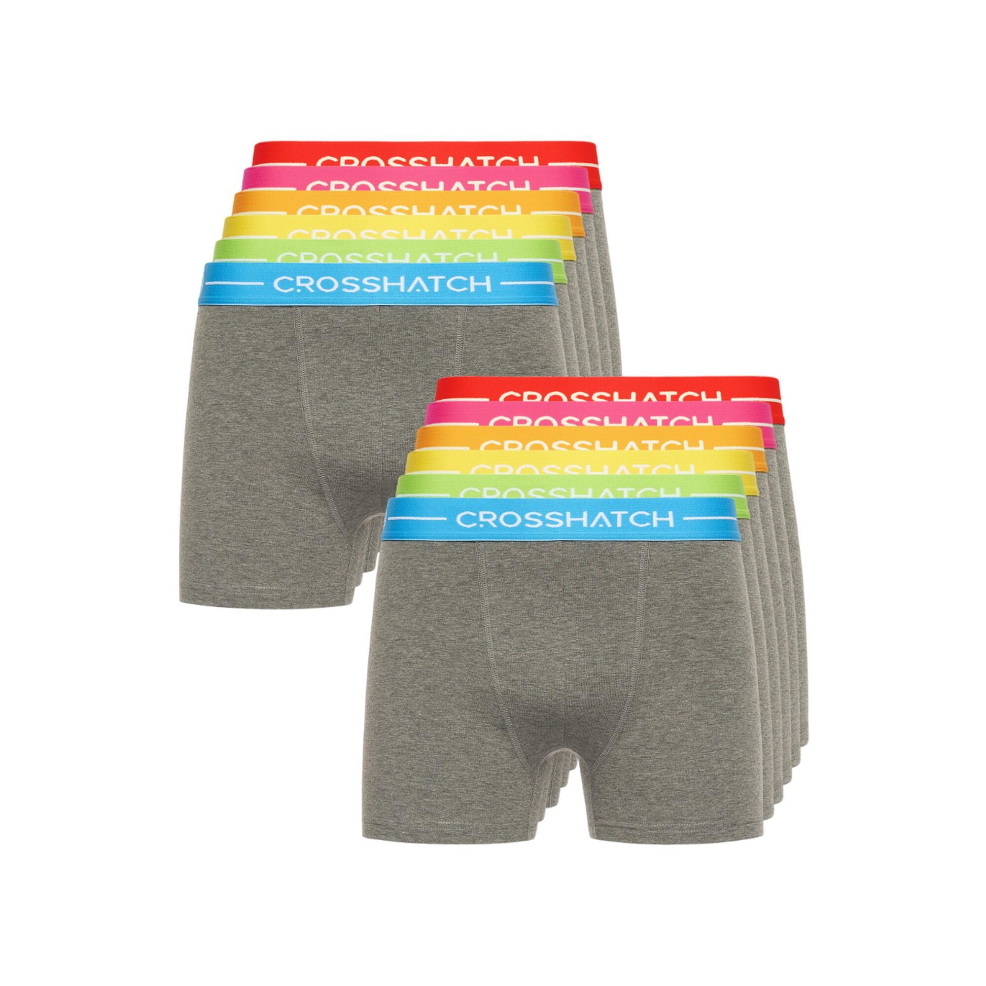 CROSSHATCH Mens Astral Boxer Shorts (Pack of 12) (Charcoal Marl)