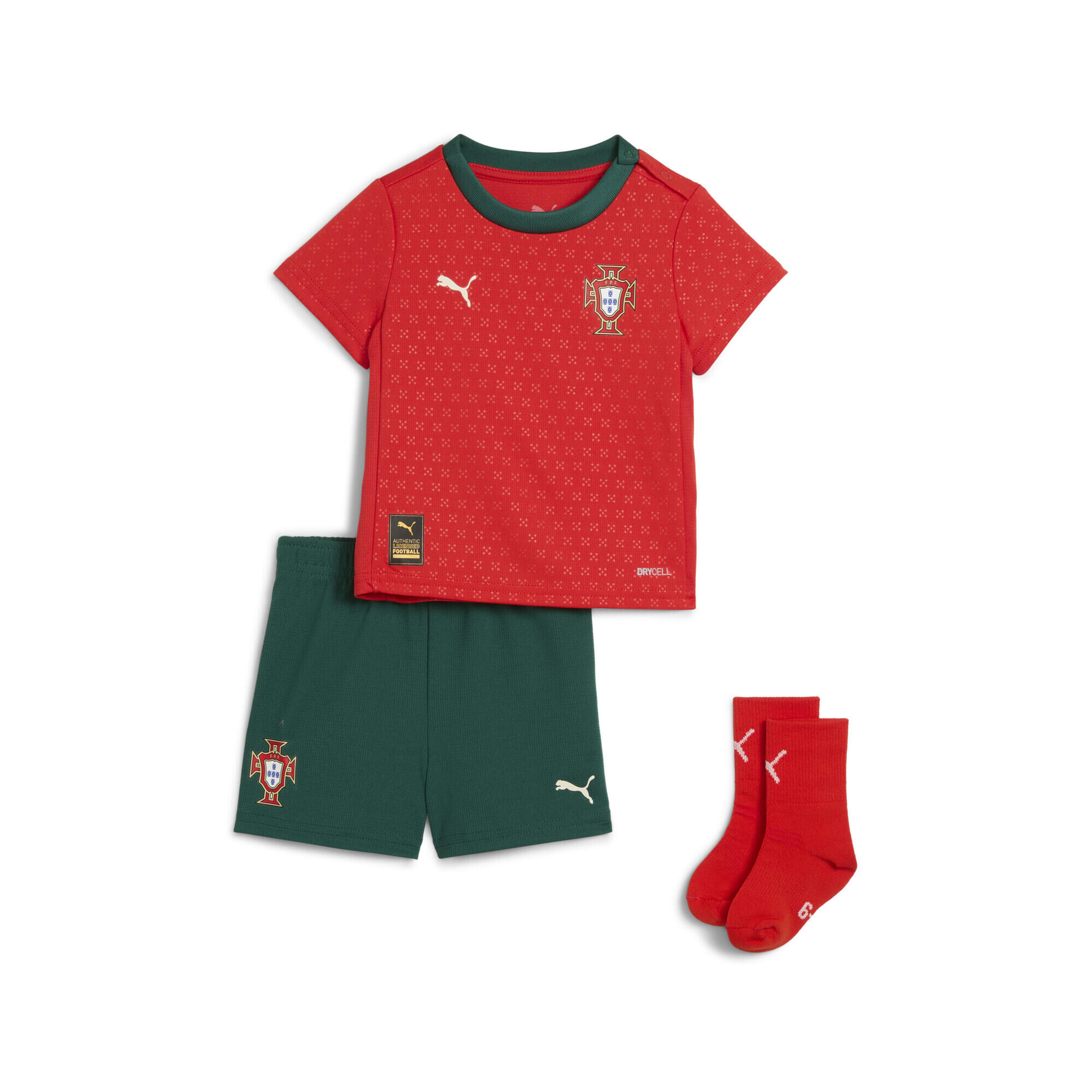 PUMA Portugal 2025 baby-thuistenue voor kleuters PUMA Sport Red Sugared Almond Beige