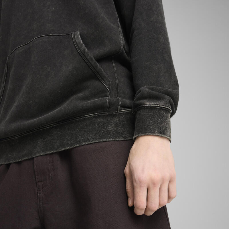 Manșoane de compresie alergare bărbați Class Washed Hoodie Negru PUMA Black