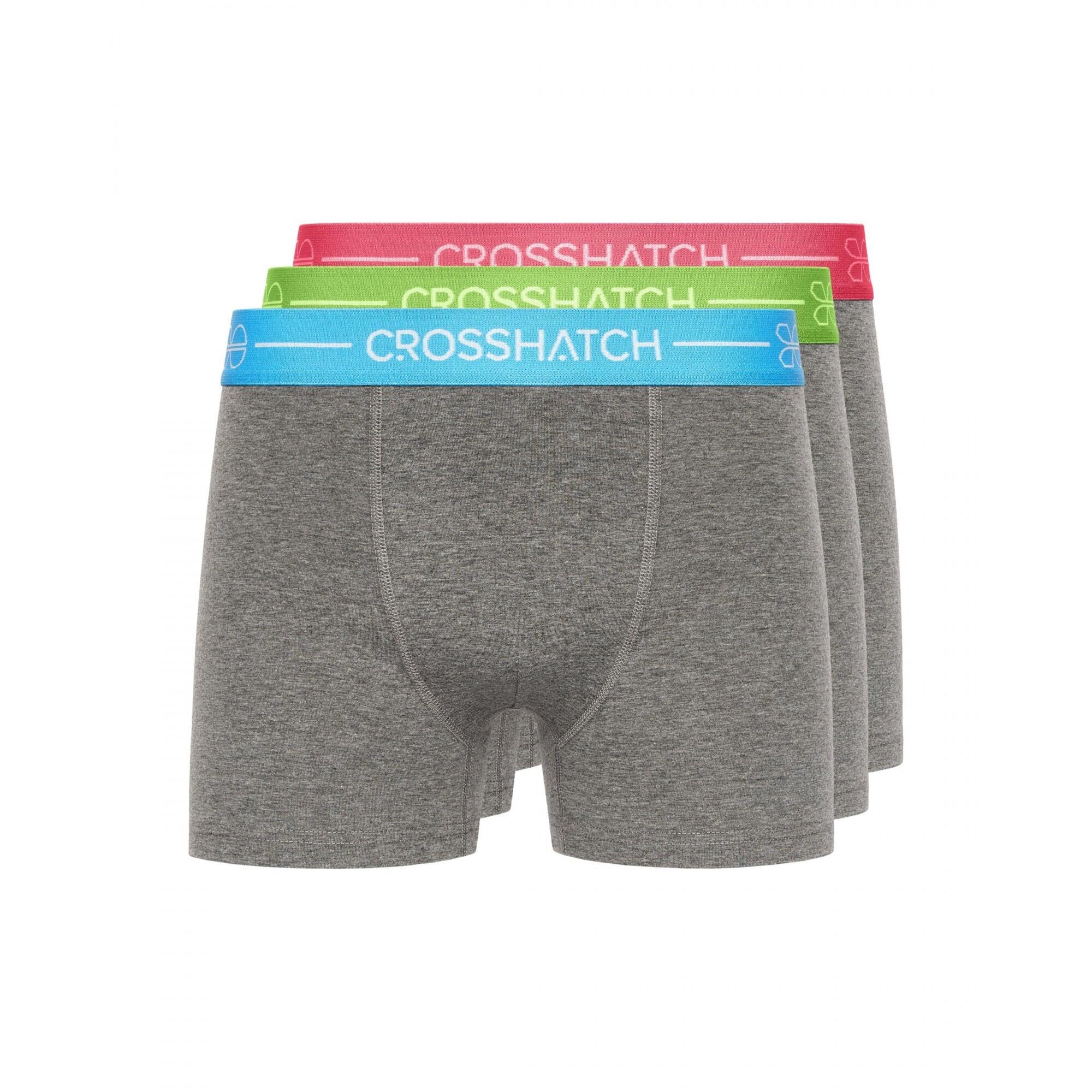 CROSSHATCH Mens Astral Bright Marl Boxer Shorts (Pack of 3) (Charcoal)