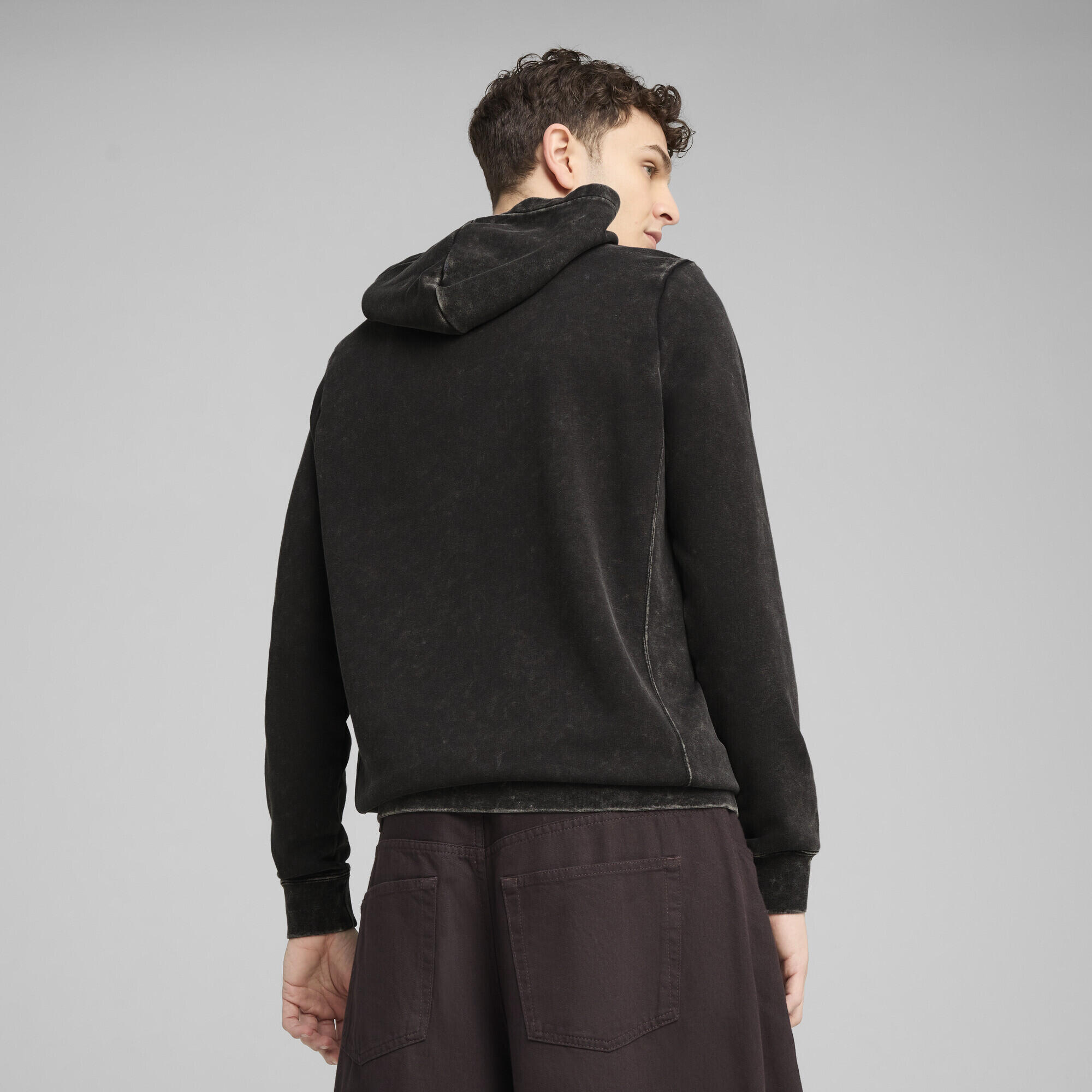 Felpa con cappuccio PUMA Class Washed da uomo PUMA Black 5/7