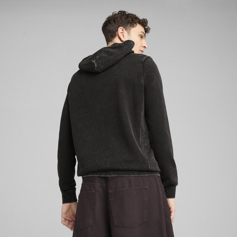 Manșoane de compresie alergare bărbați Class Washed Hoodie Negru PUMA Black