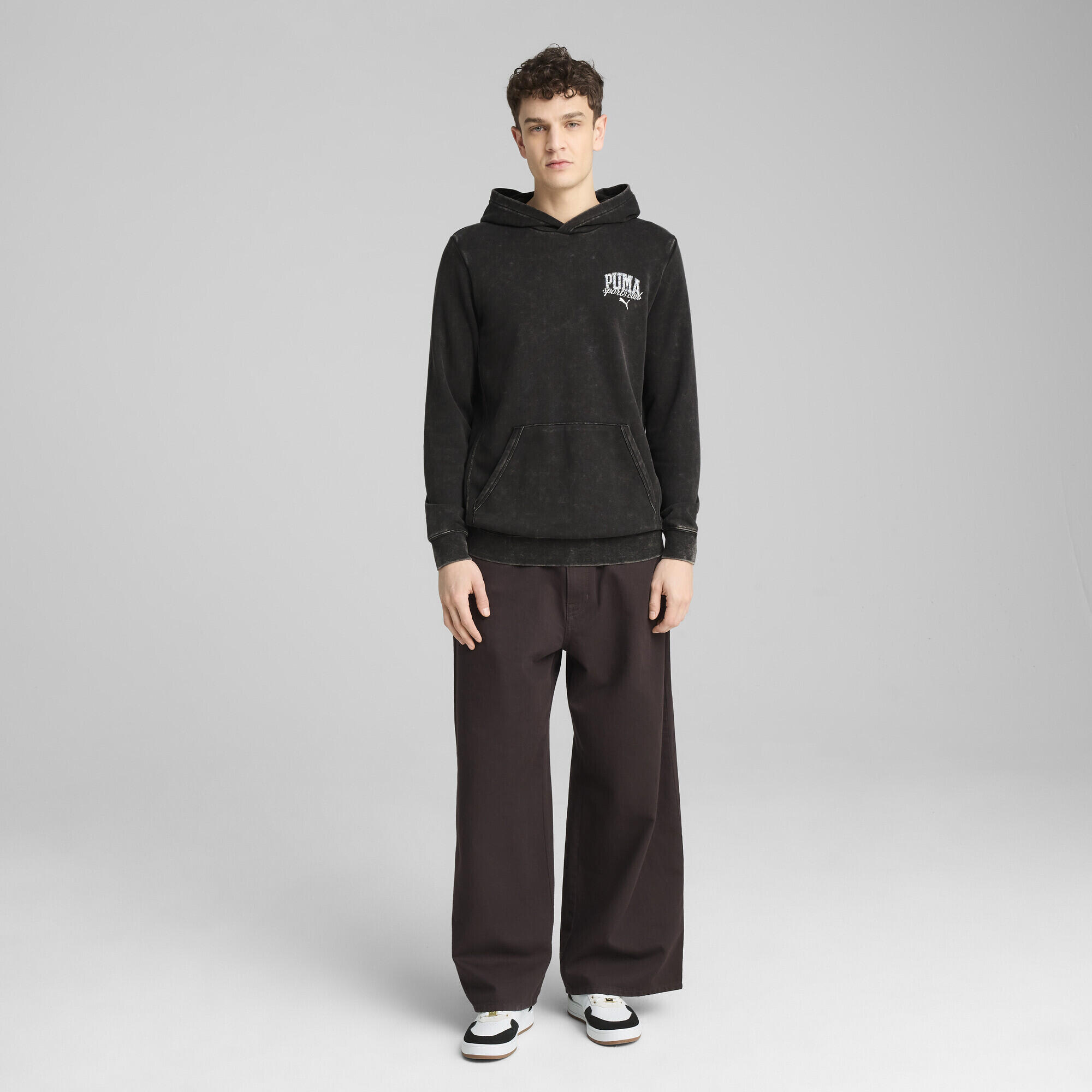 Felpa con cappuccio PUMA Class Washed da uomo PUMA Black 6/7