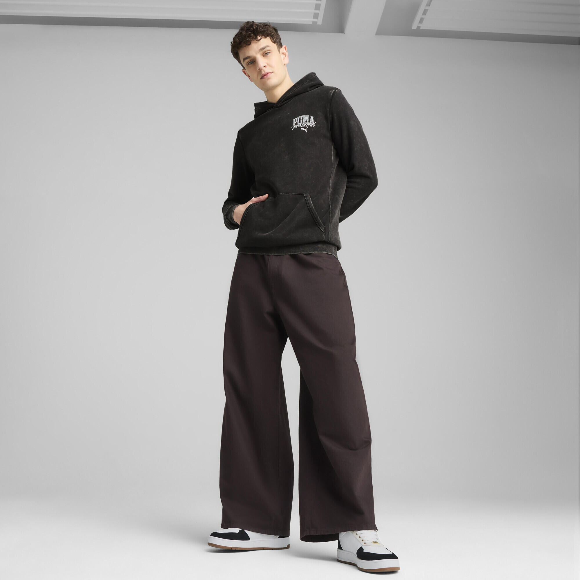 Felpa con cappuccio PUMA Class Washed da uomo PUMA Black 4/7