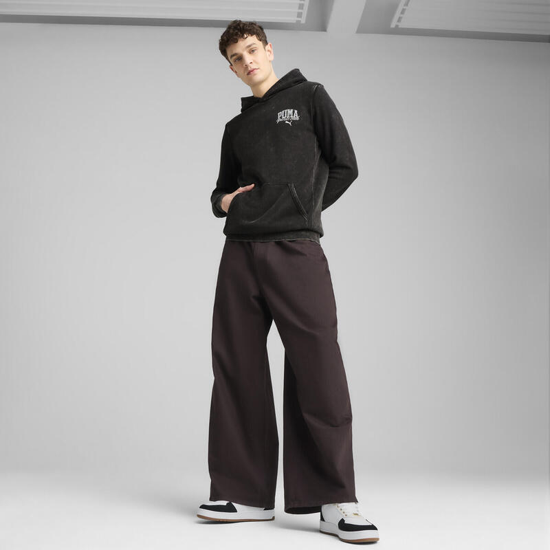 Manșoane de compresie alergare bărbați Class Washed Hoodie Negru PUMA Black