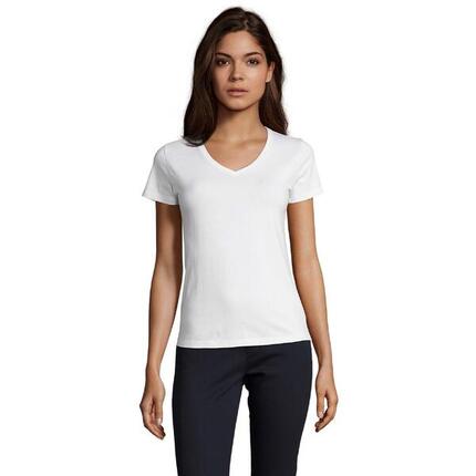 Dames Imperial V Hals Tshirt (Wit)