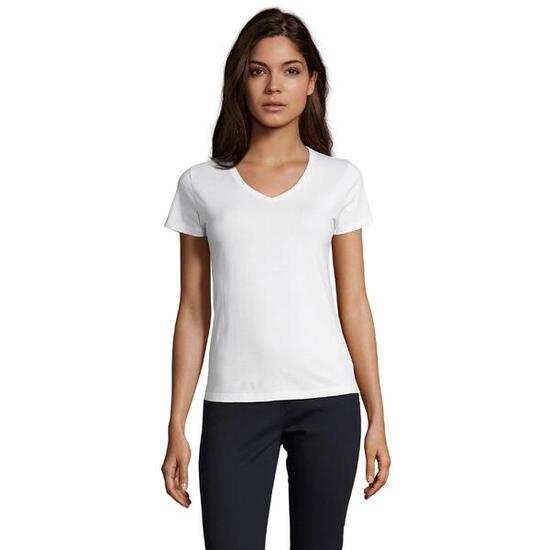 Dames Imperial V Hals Tshirt (Wit)