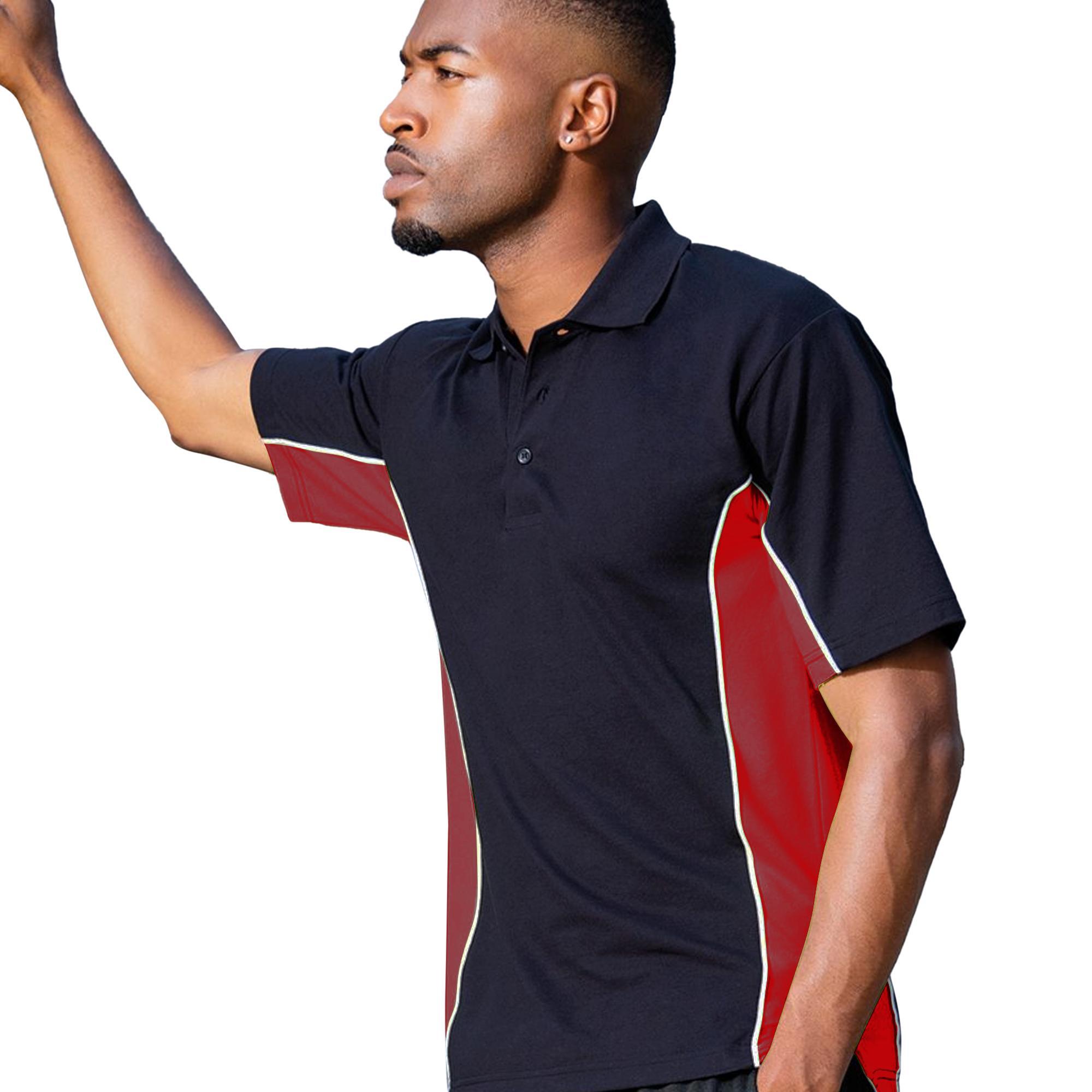 Pique Pique Camisa Polo de manga curta (Preto/Vermelho/Branco) 2/3