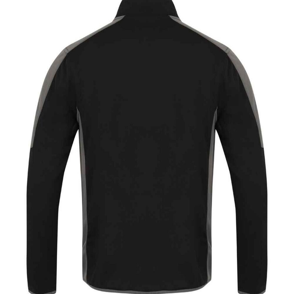 Kontrast Zip Midlayer Top Herren Schwarz/Metall-Grau 2/3