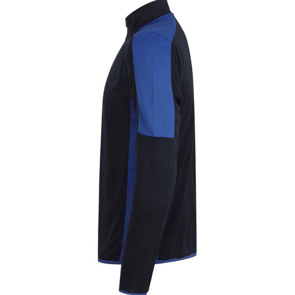Mens Contrast Zip Neck Midlayer Top (Navy/Royal Blue) 3/3