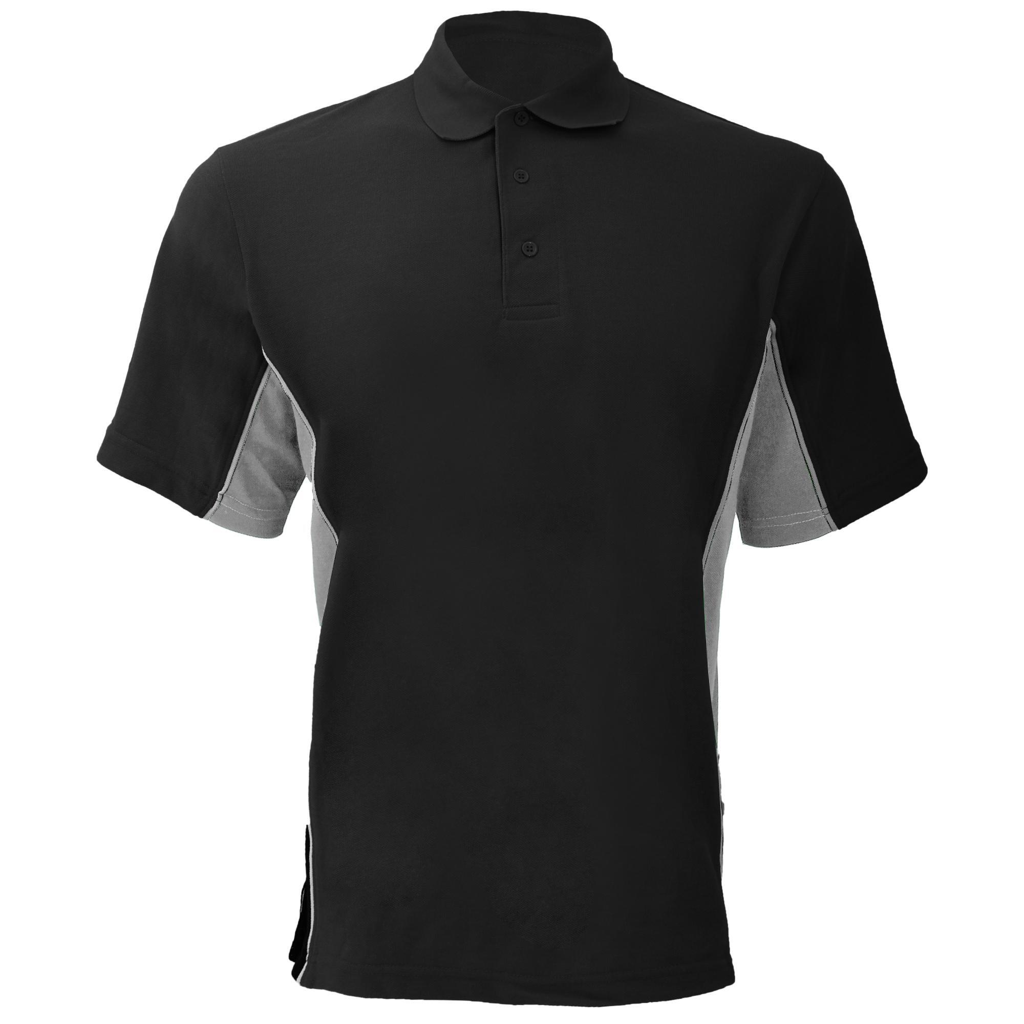 GAMEGEAR ® Polo Manica Corta Uomo GAMEGEAR Nero/Grigio/Bianco