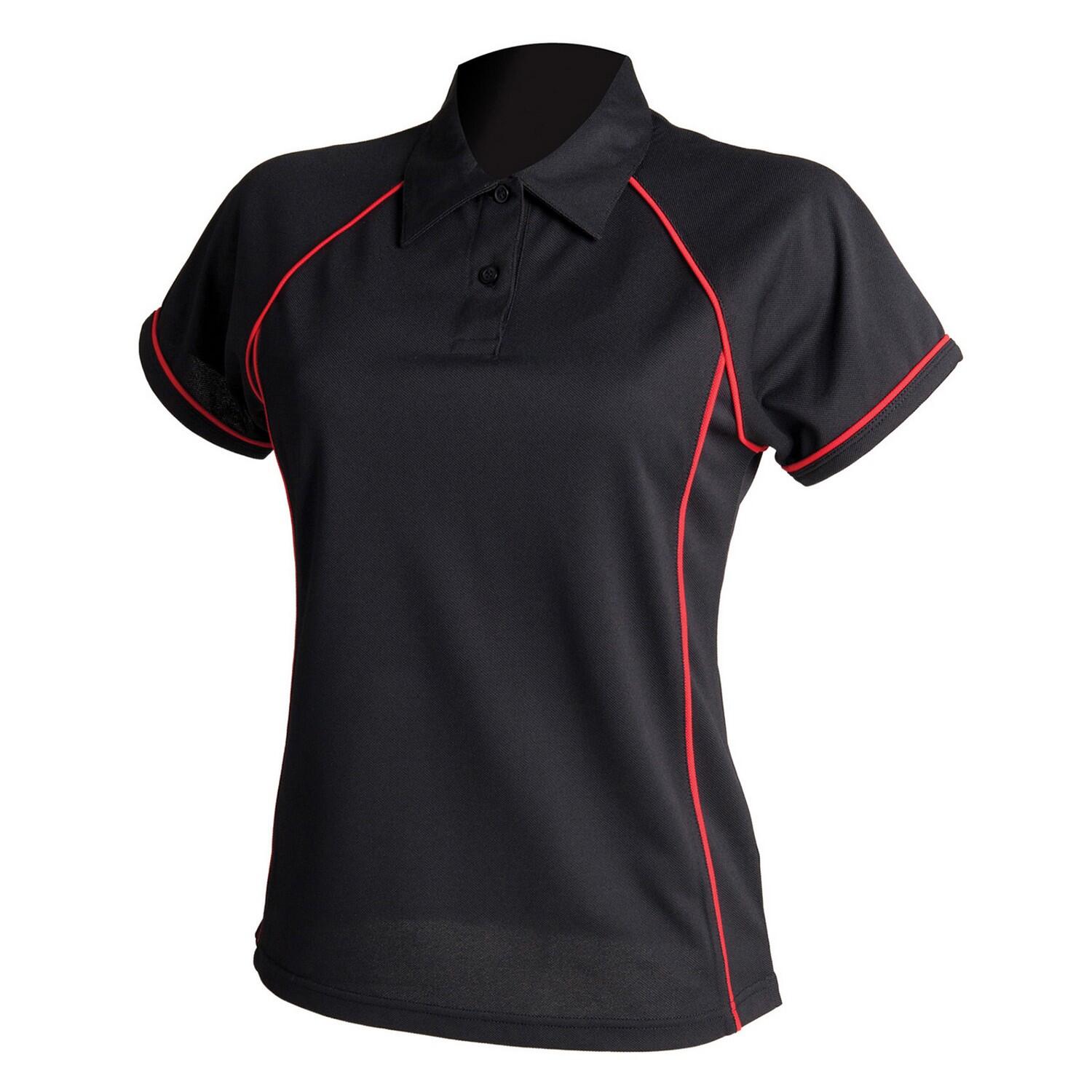 black / red