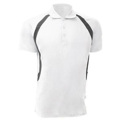 ® heren cooltex® riviera polo shirt / herensportkleding (wit/grijs)