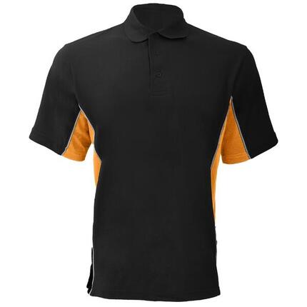 Polo À Manches Courtes Homme (Noir/Or/Blanc)
