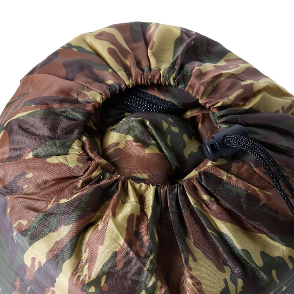 Sac De Couchage Camouflage Momie – 3 Saisons, 215 X 85 Cm, Isolation Synthétique
