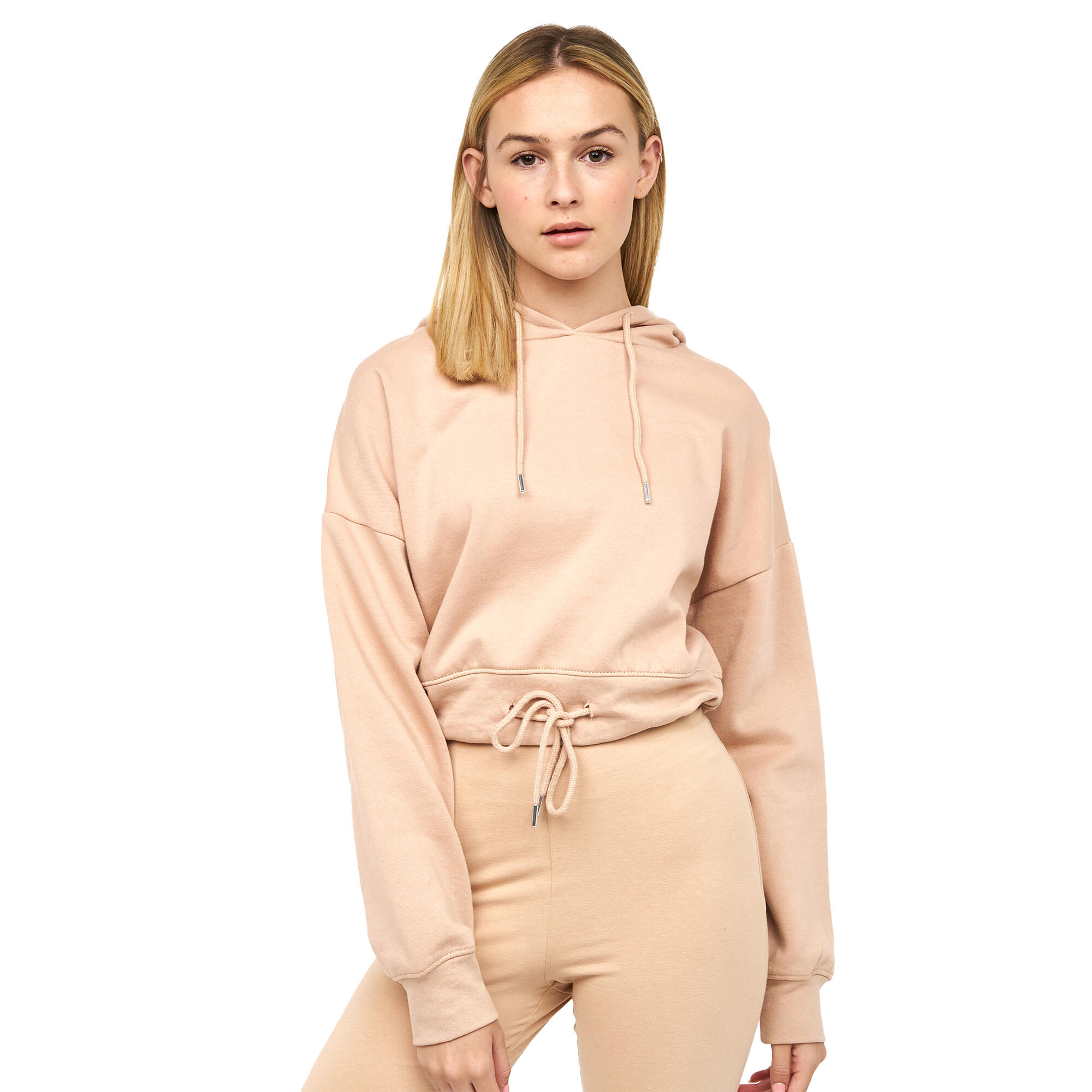 JUICE Womens/Ladies Danica 2 Crop Hoodie (New Stone)