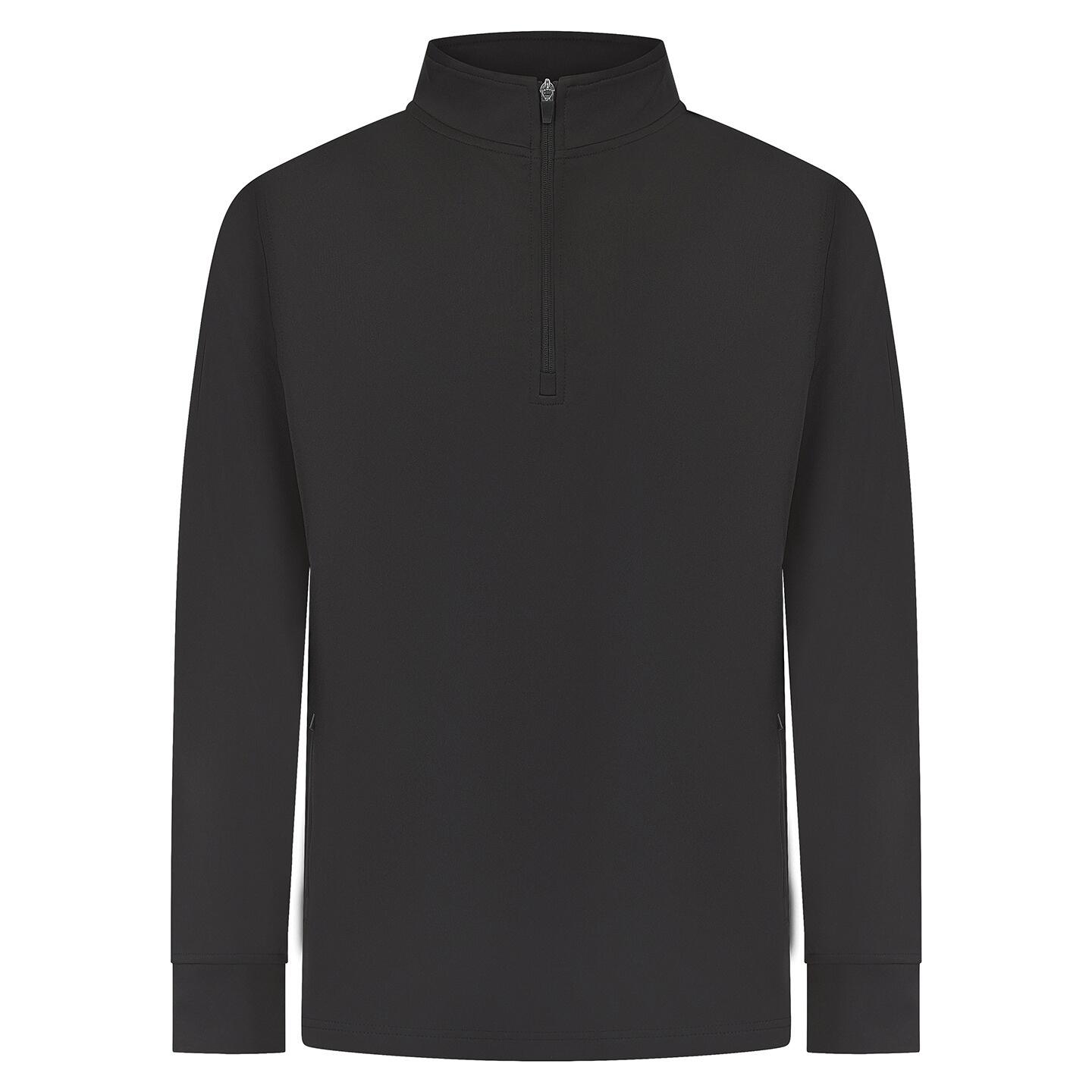 Mens Quarter Zip Track Top (Black) FINDEN AND HALES Decathlon