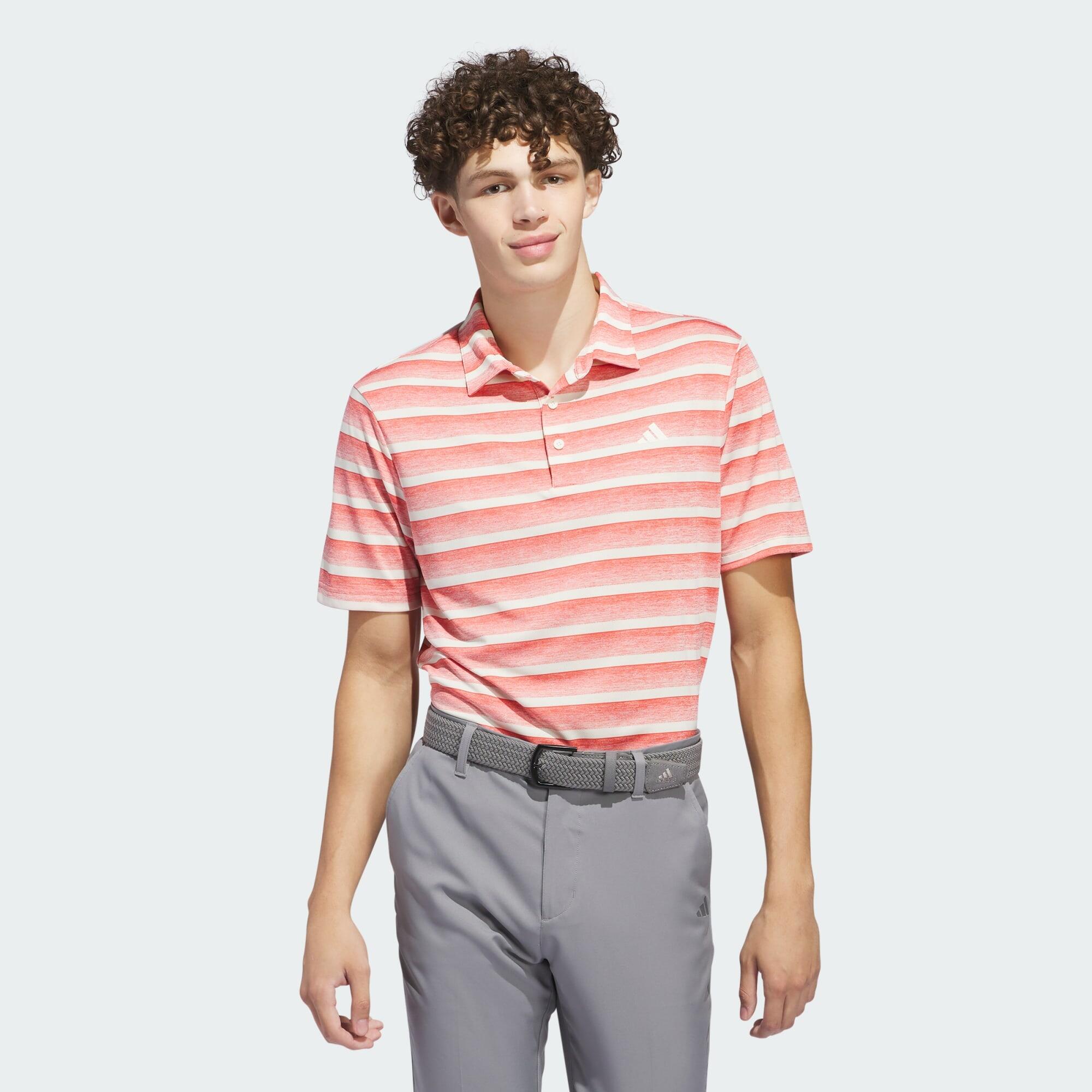 adidas red golf shirt