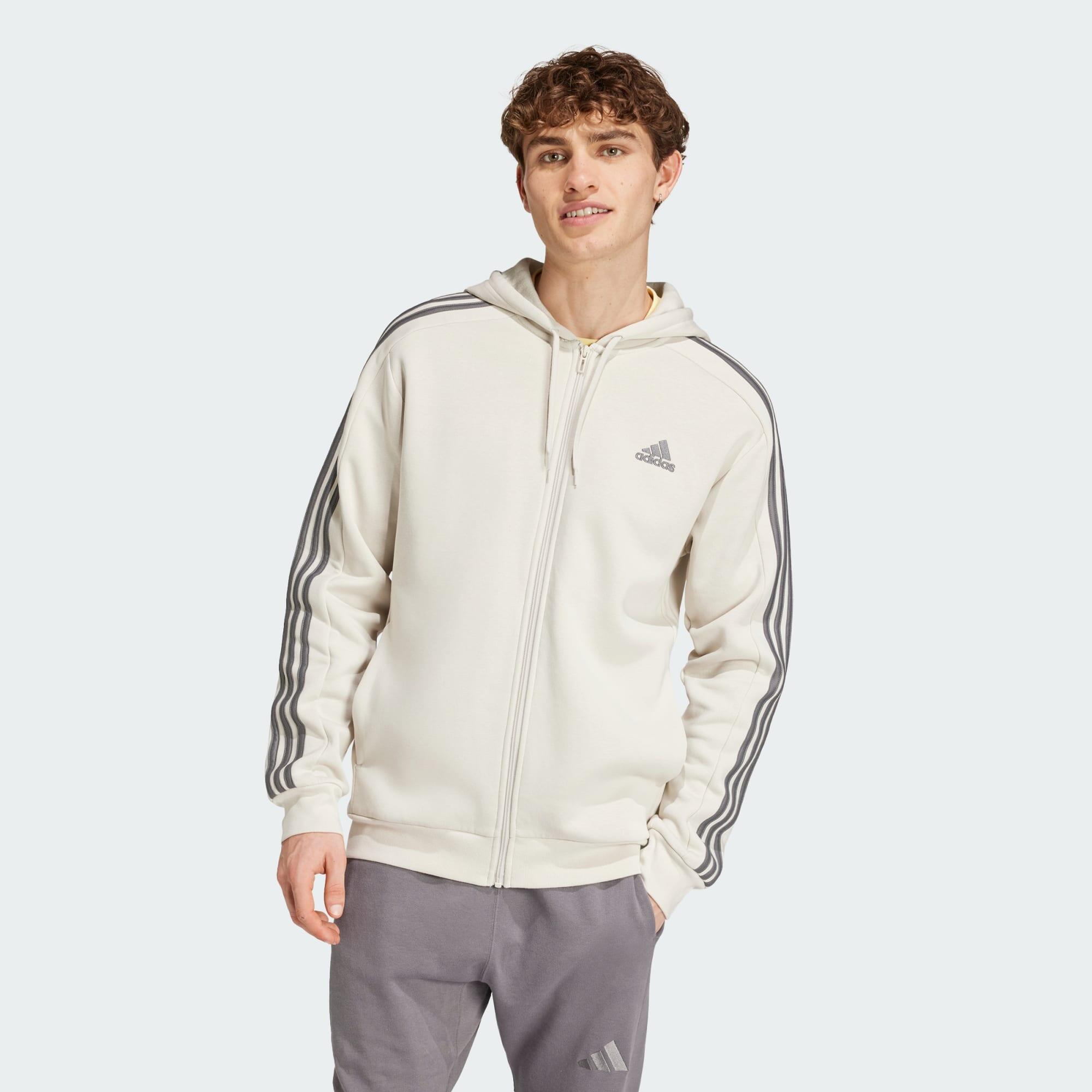 ADIDAS Essentials Fleece 3-Stripes Full-Zip Hoodie
