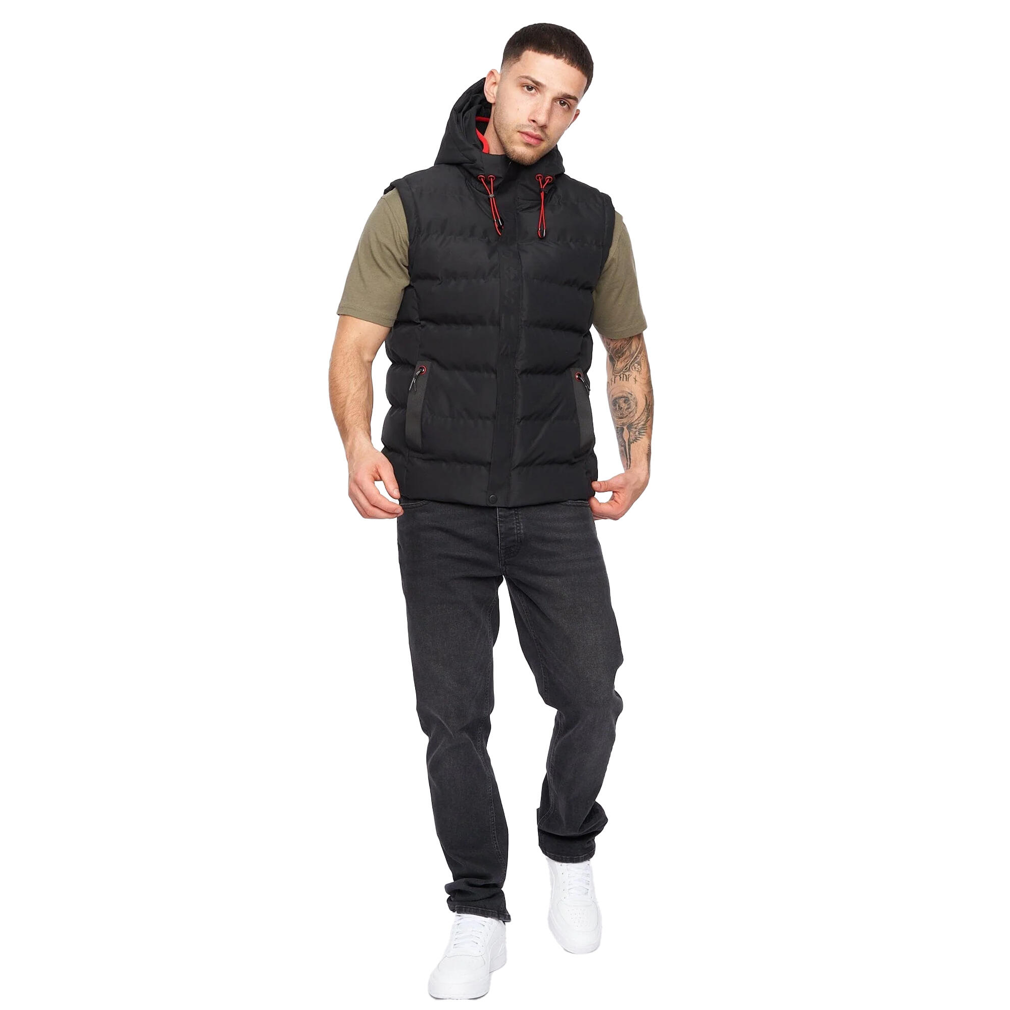 Gilet Goffrato Uomo Crosshatch Kampleys Nero 3/4