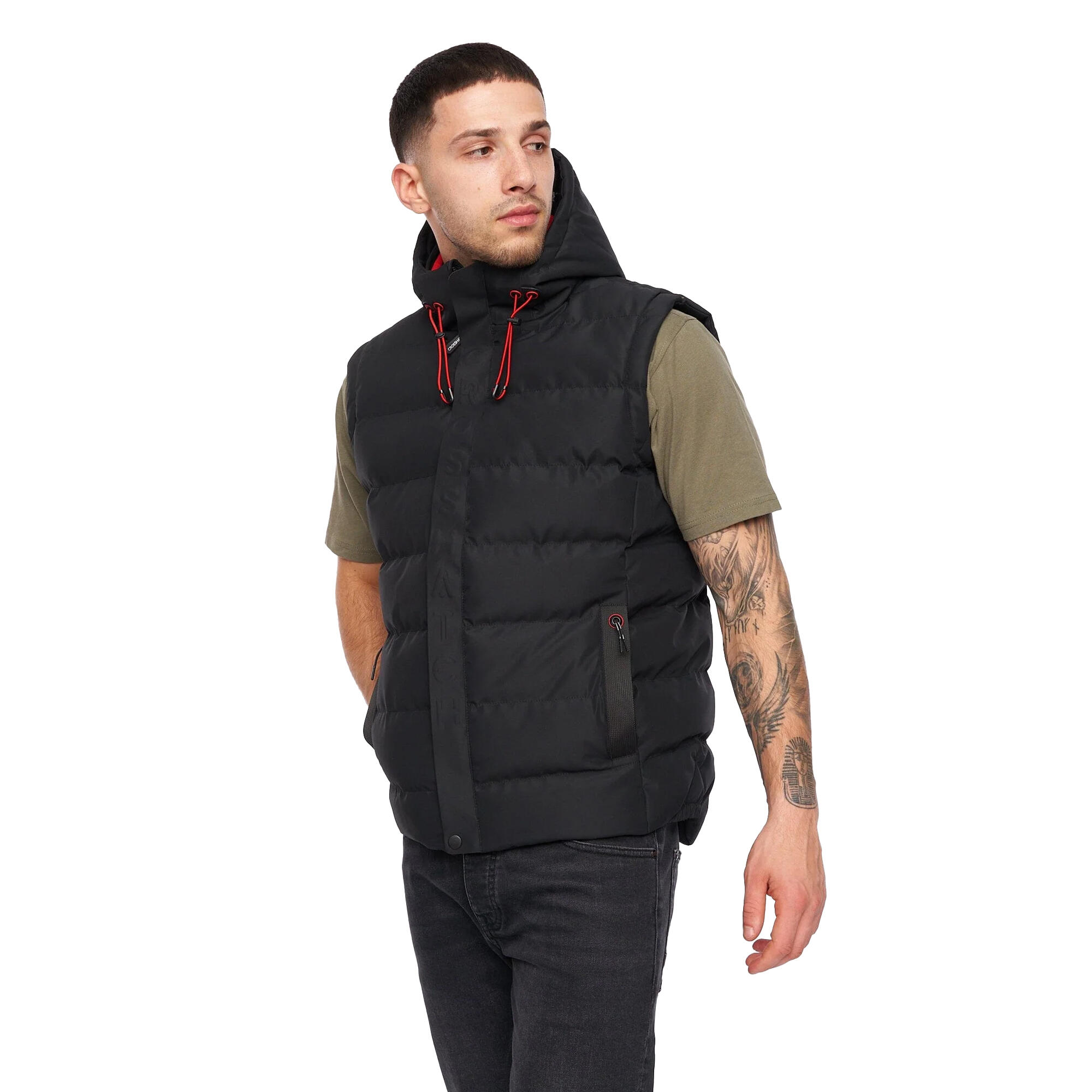 Gilet Goffrato Uomo Crosshatch Kampleys Nero 2/4