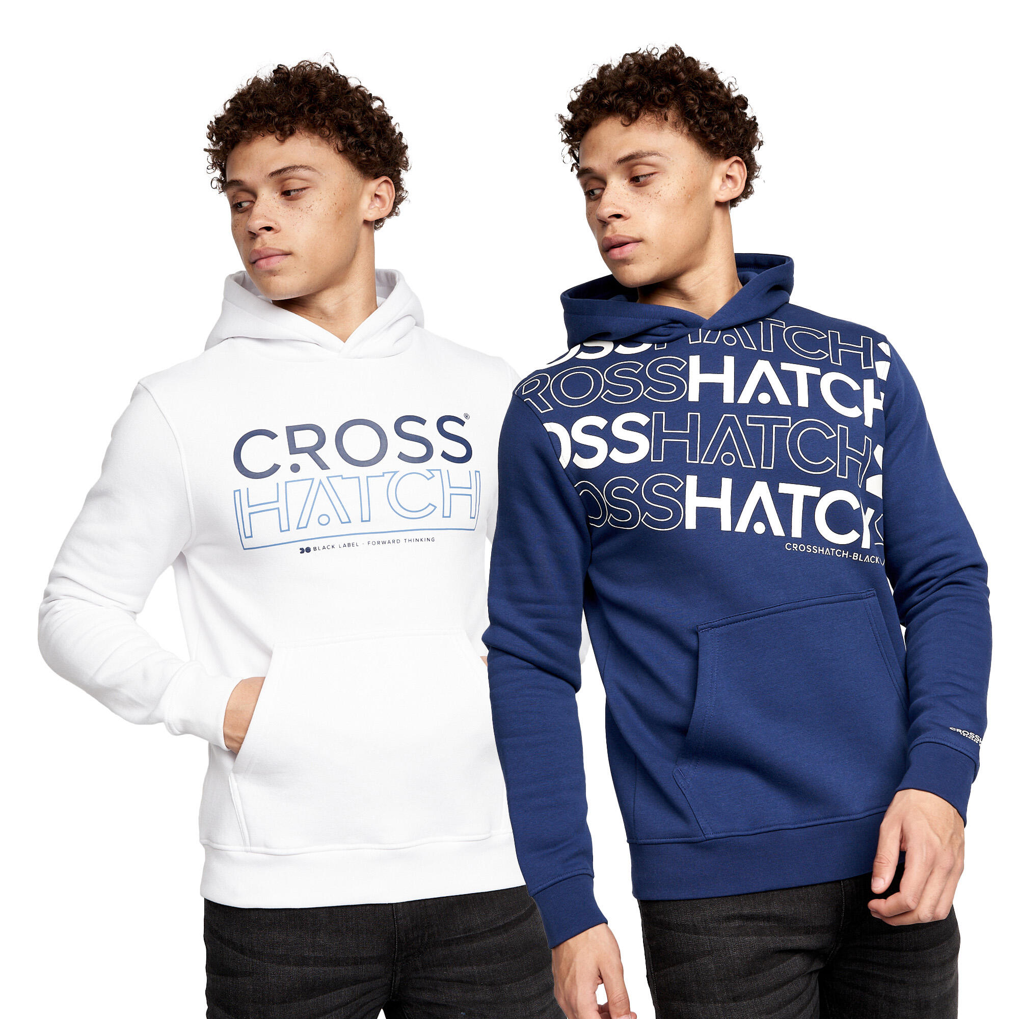 Mens Hensal Hoodie (Pack of 2) (Navy/White) 1/4