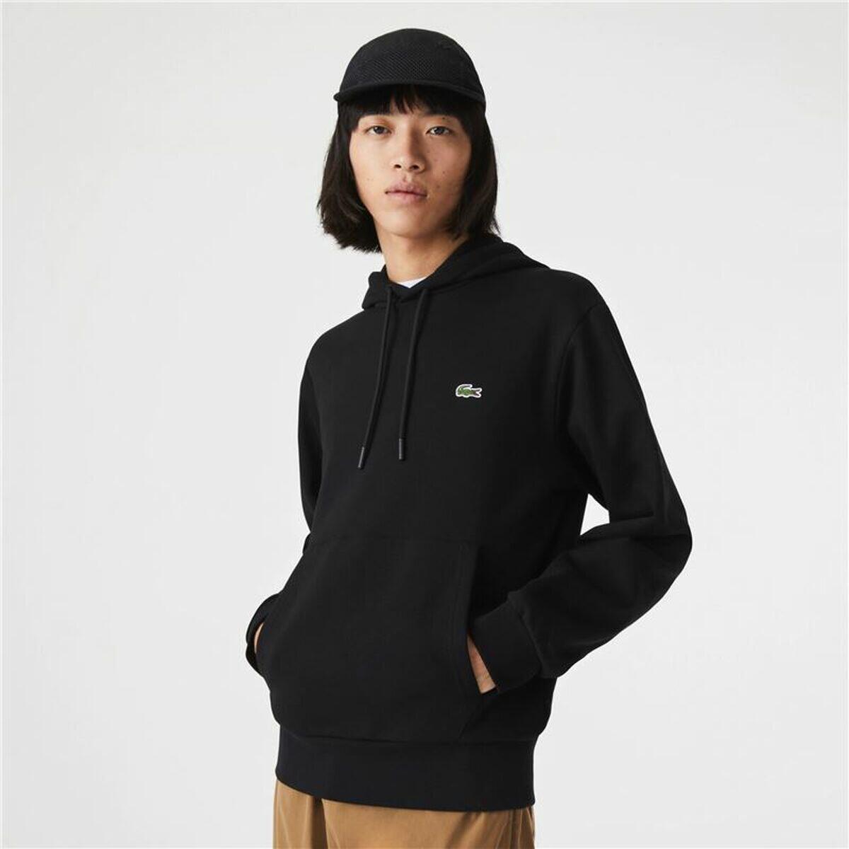 Bluza z kapturem Męska Lacoste Czarny 3/7