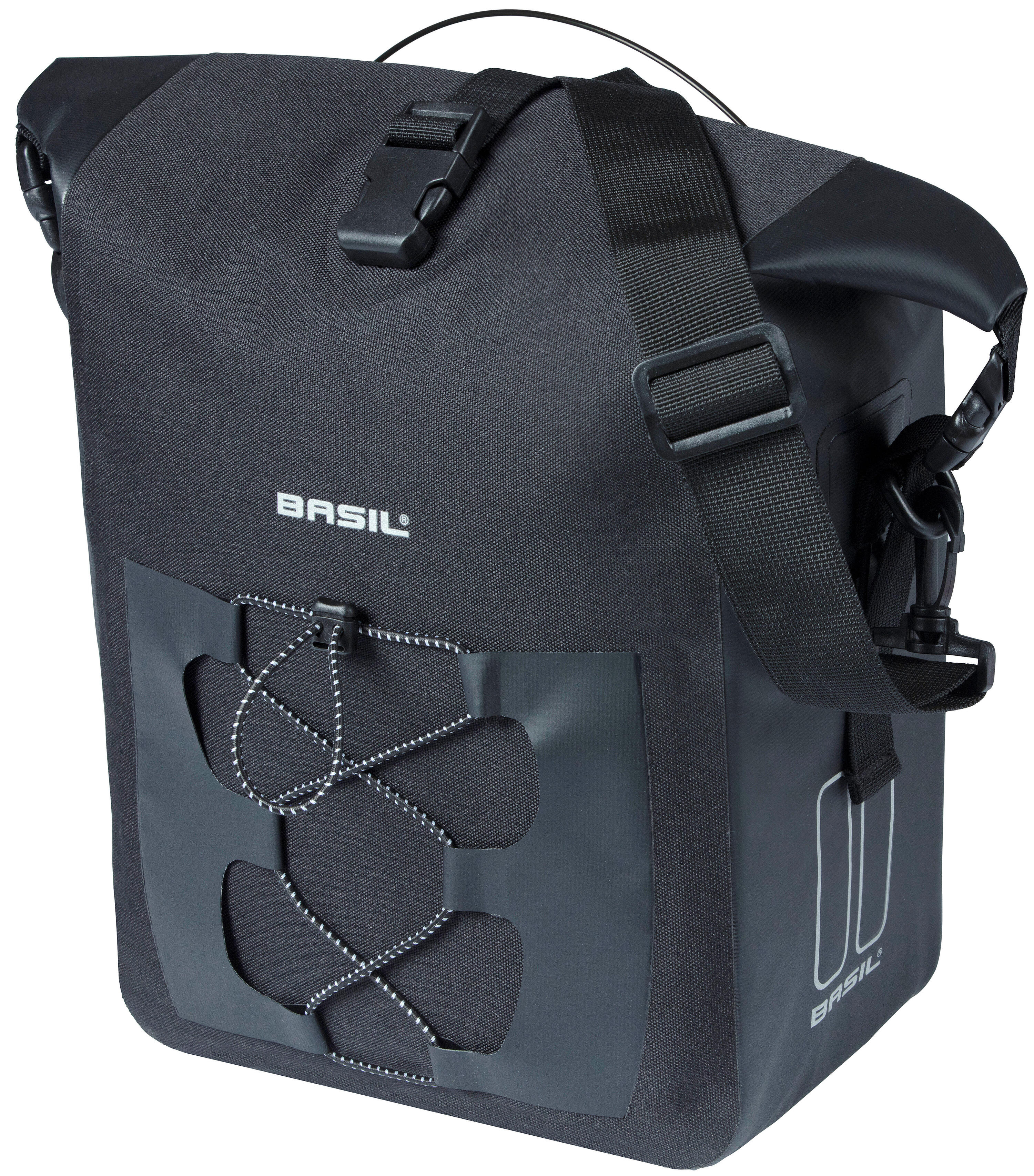 Basil Navigator Waterproof Bicycle Bag M - 14L Black 1/1