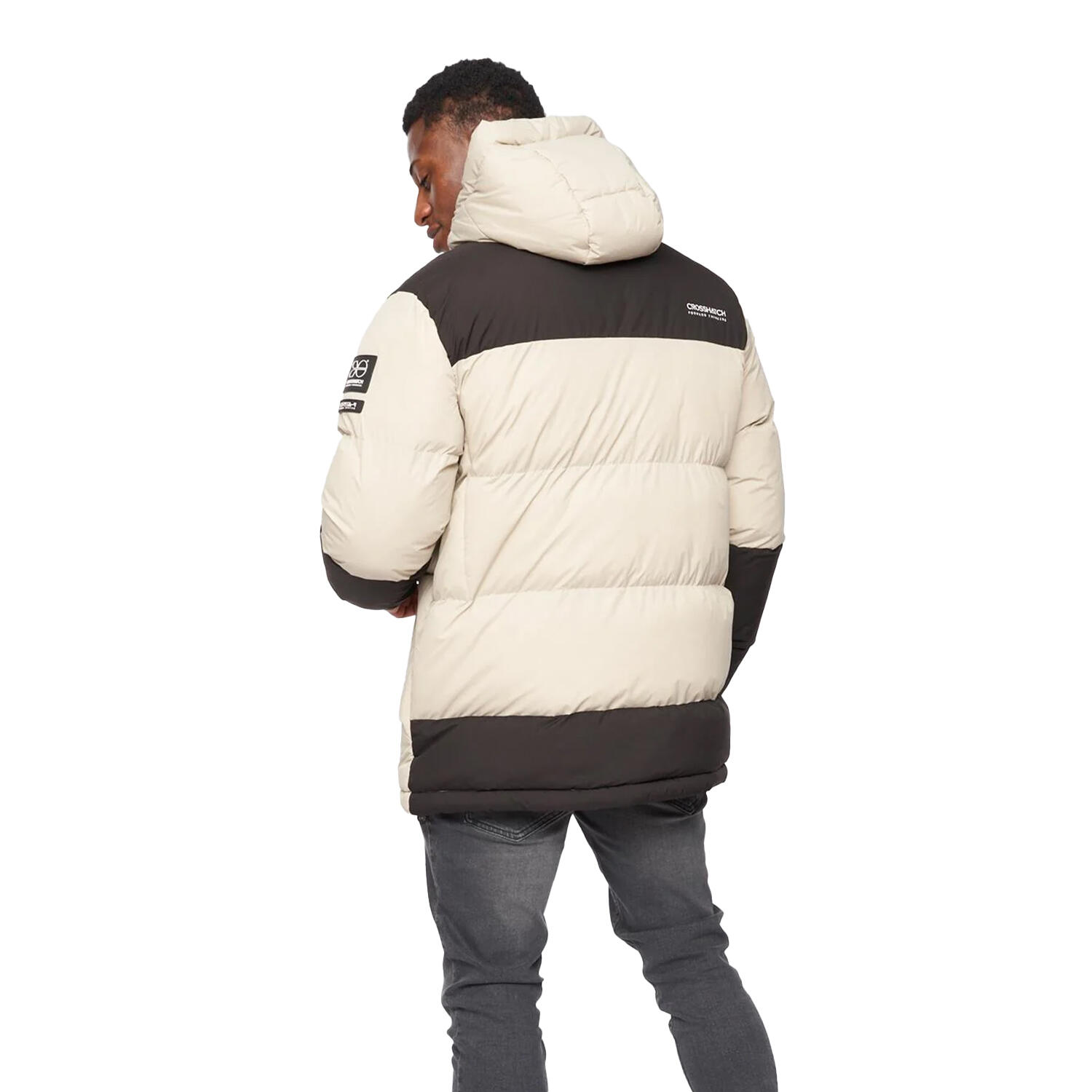Mens Squadage Panelled Jacket (Stone) 3/6