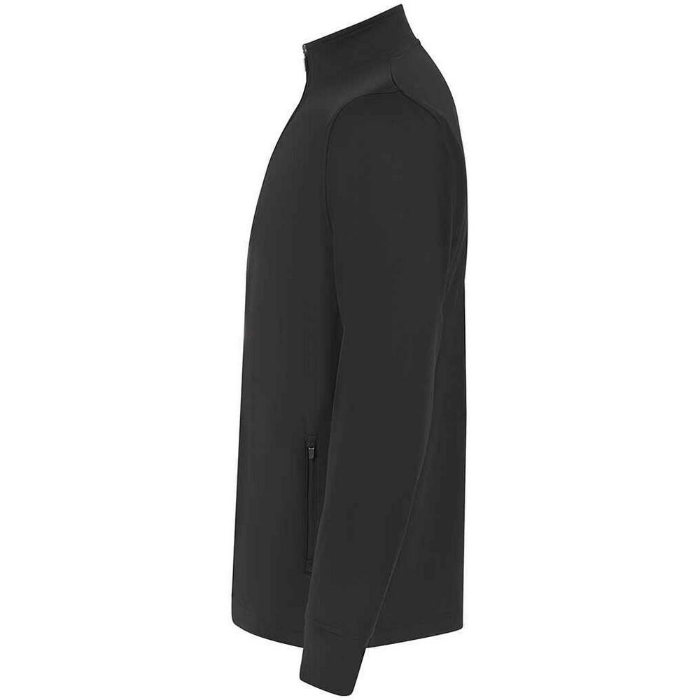 Mens Quarter Zip Track Top (Black) 3/3