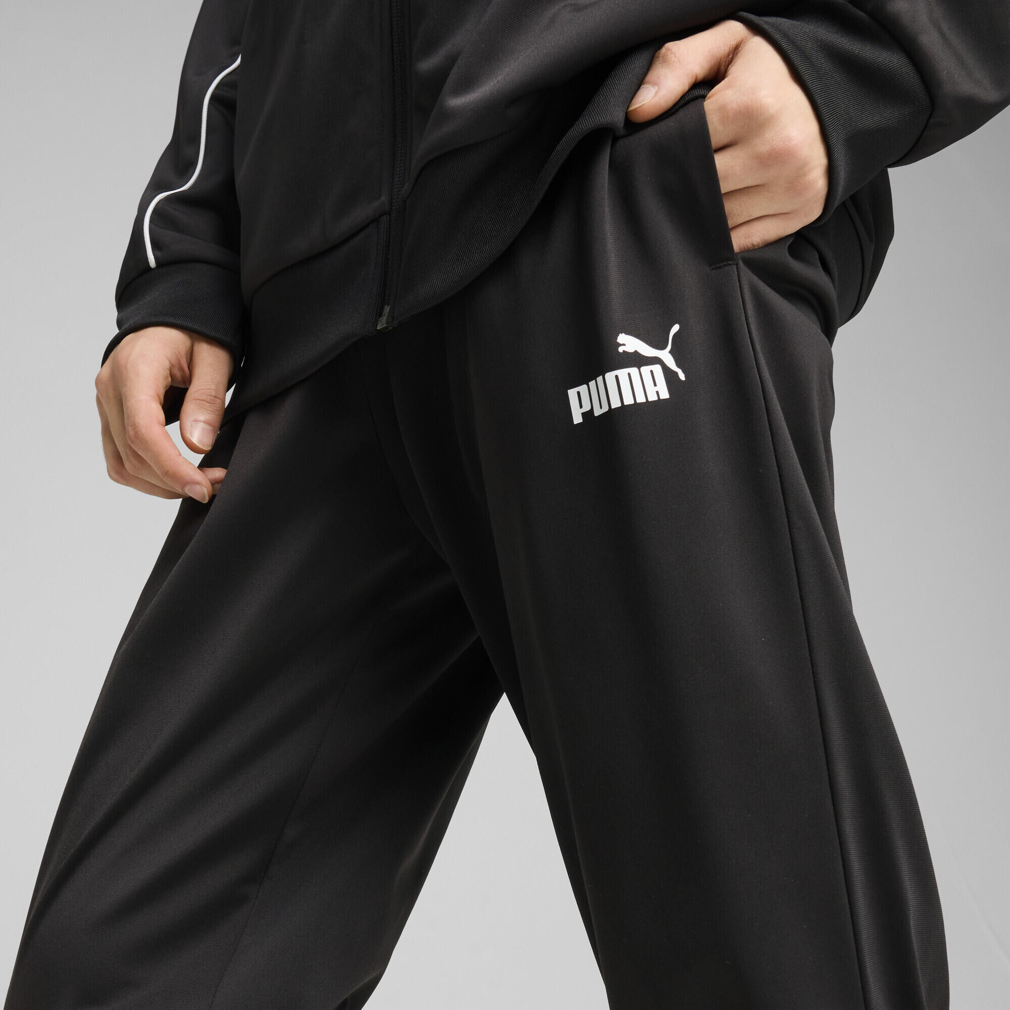 Fato-de-treino corrida Homem Paspas Poly Treiningsanzug Mit Paspeln PUMA Black 3/7
