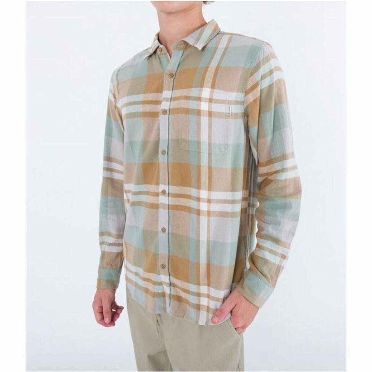 Camisa de Manga Comprida Homem Hurley Portland Organic Castanho 3/4