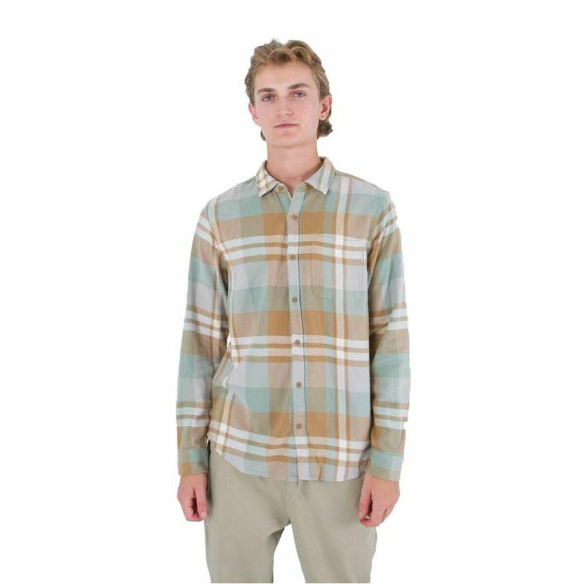 HURLEY Camicia a Maniche Lunghe Uomo Hurley Portland Organic Marrone